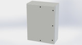 SCE-48EL3616LPLG Saginaw Control and Engineering 48 x 36 x 16 Carbon Steel Enclosure with Hinged Cover and Quarter Turn Latches