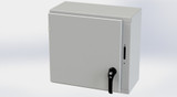 SCE-20XEL2110LPLG Saginaw Control and Engineering 20 x 21.38 x 10 XEL Carbon Steel Disconnect Enclosure with Hinged Cover and 2-Point Latching Mechanism