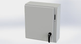 SCE-24XEL2108LPLG Saginaw Control and Engineering 24 x 21.38 x 8 Carbon Steel Disconnect Enclosure with Hinged Cover and 2-Point Latching Mechanism