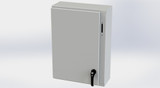 SCE-30XEL2108LPLG Saginaw Control and Engineering 30 x 21.375 x 8 Carbon Steel Disconnect Enclosure with Hinged Cover and 2-Point Latching Mechanism