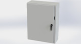 SCE-42XEL3112LPLG Saginaw Control and Engineering 42 x 31.375 x 12 Carbon Steel Disconnect Enclosure with Hinged Cover and 3-Point Latching Mechanism