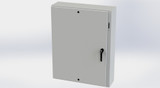 SCE-48XEL3710LPLG Saginaw Control and Engineering 48 x 37.375 x 10 Carbon Steel Disconnect Enclosure with Hinged Cover and 3-Point Latching Mechanism