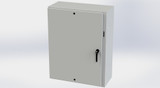 SCE-48XEL3716LPLG Saginaw Control and Engineering 48 x 37.375 x 16 Carbon Steel Disconnect Enclosure with Hinged Cover and 3-Point Latching Mechanism