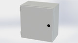 SCE-10106ELJLG Saginaw Control and Engineering 10 x 10 x 6 Carbon Steel Enclosure with Hinged Door and Mini Quarter Turn Latches