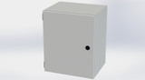SCE-12108ELJLG Saginaw Control and Engineering 12 x 10 x 8 Carbon Steel Enclosure with Hinged Door and Mini Quarter Turn Latches