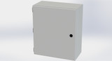 SCE-1412ELJLG Saginaw Control and Engineering 14 x 12 x 6 Carbon Steel Enclosure with Hinged Door and Mini Quarter Turn Latches