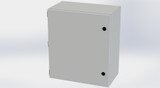 SCE-16148ELJLG Saginaw Control and Engineering 16 x 14 x 8 Carbon Steel Enclosure with Hinged Door and Mini Quarter Turn Latches