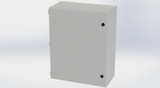 SCE-20168ELJLG Saginaw Control and Engineering 20 x 16 x 8 Carbon Steel Enclosure with Hinged Door and Mini Quarter Turn Latches