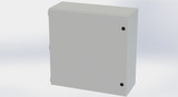 SCE-20208ELJLG Saginaw Control and Engineering 20 x 20 x 8 Carbon Steel Enclosure with Hinged Door and Mini Quarter Turn Latches