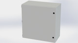 SSCE-202010ELJLG Saginaw Control and Engineering 20 x 20 x 10 Carbon Steel Enclosure with Hinged Door and Mini Quarter Turn Latches