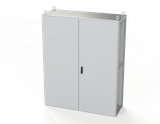 SSCE-T201606LG Saginaw Control and Engineering 78.74 x 62.99 x 22 Carbon Steel Enclosure with Hinged Doors and 3-Point Latching Mechanism