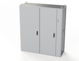 SCE-TD181606LG Saginaw Control and Engineering 70.87 x 62.99 x 22 Carbon Steel Disconnect Enclosure with Hinged Doors and 3-Point Latching Mechanism