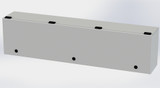SCE-L9366ELJLG Saginaw Control and Engineering 9 x 36 x 6 Carbon Steel Enclosure with Hinged Doors and Quarter Turn Latches