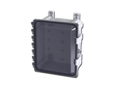 SCE-1008PCW Saginaw Control and Engineering 11.41 x 10.68 x 6.36 Polycarbonate Enclosure with a Clear Window and Hasp and Staple for Padlocking