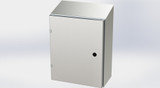 SCE-20EL1606SSST Saginaw Control and Engineering 20 x 16 x 6 Stainless Steel Sloping Top Enclosure with Hinged Door and Quarter Turn Latches
