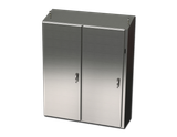 SCE-72XEL6118SS6ST Saginaw Control and Engineering 72 x 61 x 18 Stainless Steel Sloping Top Disconnect Enclosure with a 3-Point Latching Mechanism