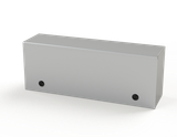 SCE-L9N246LP Saginaw Control and Engineering 9 x 24 x 6 Carbon Steel Enclosure with a Removable Cover and Black Quarter Turn Latches