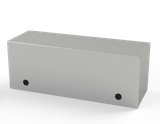 SCE-L9N248LP Saginaw Control and Engineering 9 x 24 x 8 Carbon Steel Enclosure with a Removable Cover and Black Quarter Turn Latches
