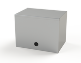 SCE-L9N128LP Saginaw Control and Engineering 9 x 12 x 8 Carbon Steel Enclosure with a Removable Cover and Black Quarter Turn Latches