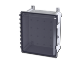 SCE-808PCW  Saginaw Control and Engineering 9.41 x 9.41 x 5.86 Polycarbonate Enclosure with a Clear Window and Hasp and Staple for Padlocking
