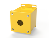 SCE-1PBX-RAL1018 Saginaw Control and Engineering 4 x 4 x 4.75 Carbon Steel 1-Hole Pushbutton Enclosure with Screw Cover