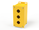 SCE-3PBX-RAL1018 Saginaw Control and Engineering 8 x 4 x 4.75 Carbon Steel 3-Hole Pushbutton Enclosure with Screw Cover