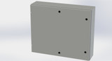 SCE-30EL3610LP Saginaw Control and Engineering 30 x 36 x 10 Carbon Steel Enclosure with Hinged Cover and Quarter Turn Latches