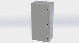 SCE-48EL2416LP Saginaw Control and Engineering 48 x 24 x 16 Carbon Steel Enclosure with Hinged Cover and Quarter Turn Latches