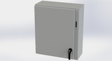SCE-30XEL2512LP Saginaw Control and Engineering 30 x 25.375 x 12 Carbon Steel Flange Mounted Disconnect Enclosure with 2 Point Latching Mechanism