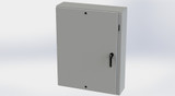SCE-48XEL3708LP Saginaw Control and Engineering 48 x 37.375 x 8 Carbon Steel Flange Mounted Disconnect Enclosure with 3 Point Latching Mechanism