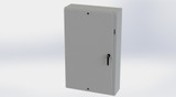 SCE-60XEL3708LP Saginaw Control and Engineering 60 x 37.375 x 8 Carbon Steel Flange Mounted Disconnect Enclosure with 3 Point Latching Mechanism