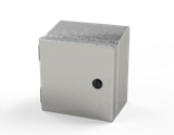 SCE-606ELJSSST Saginaw Control and Engineering 6 x 6 x 4 Stainless Steel Sloping Top Enclosure with Quarter Turn Latches