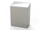SCE-36K3016SSST Saginaw Control and Engineering 36 x 30 x 16 S.S. Sanitary Sloping Top Enclosure