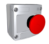 LBX10210 Baco Controls 22 mm Red 40 mm Mushroom Momentary Control Station with 1 Normally Closed (NC) and Stop Symbol