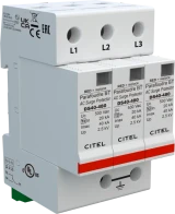 DS43S-480 Citel AC Din Rail Protector,480V, 3ph, 3W+ G, 40kA Imax, UL1449 Type 4CA