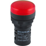 Ex9IL2D4 Noark Indicator Lights, Ex9IL, Curved Lens, Resistance Type, Red, 24 Vac/dc