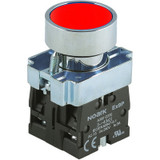 Ex9PBA4322 Noark Pushbutton Non-Illuminated, Ex9PB,  Momentary Flush, Red+Symbol, 1NC