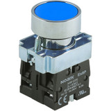 Ex9PBA65 Noark Pushbutton Non-Illuminated, Ex9PB,  Momentary Flush, Blue, 1NO+1NC