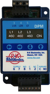DPM-240A-T RK Electronics 3√ò Volt Relay, 240VAC, 200-600VAC, Tabs