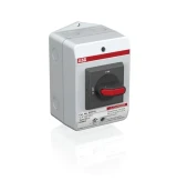 EOT540N3PAP-PBA ABB Enclosed Rotary Disconnect Switch (3 Pole, 40A, Plastic, NEMA Type 4/4X, Watertight, Black Pistol handle)