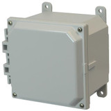 AMP664 Allied Moulded Products 6in x 6in x 4in Polycarbonate Enclosure with 4-Screw Lift-Off Cover