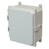 AMP864NLF Allied Moulded Products 8 x 6 x 4 Polycarbonate Enclosure with Hinged Cover and Nonmetal Snap Latch
