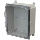 AMP864CC | 8 x 6 x 4 Polycarbonate enclosure with 4-screw lift-off clear cover