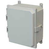 AMP1084NL | Polycarbonate enclosure with hinged cover and nonmetal snap latch