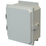 AMP1084NLF | Polycarbonate enclosure with hinged cover and nonmetal snap latch