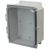 AMP1084CCF | Polycarbonate enclosure with 4-screw lift-off clear cover