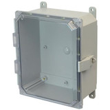 AMP1084CCNL | Polycarbonate enclosure with hinged clear cover and nonmetal snap latch