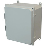 AMP1206H | Allied Moulded Products 12 x 10 x 6 Polycarbonate enclosure with 2-screw hinged cover