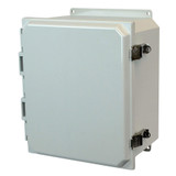 AMP1206LF Allied Moulded Products 12 x 10 x 6 Polycarbonate Enclosure with Hinged Cover and Stainless-Steel Snap Latch