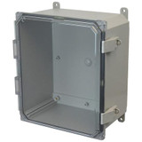AMP1426CCNL | Polycarbonate enclosure with hinged clear cover and nonmetal snap latch
